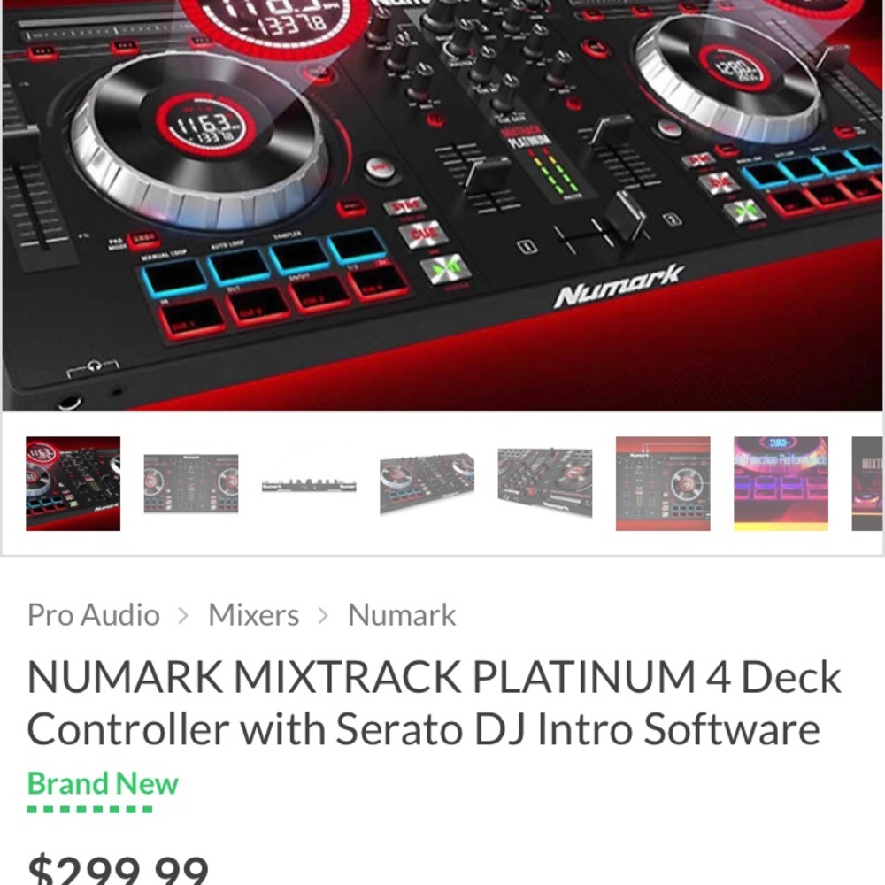 Numark Serato DJ Mixer Mixtrack Platinum 4 deck